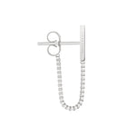 Liebeskind Berlin Creole bestehend aus einer silbernen Venezianerkette; Seitenansicht