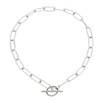 Liebeskind Berlin Halskette bestehend aus einer silbernen Gliederkette mit einem T-Bar-Verschluss; Produktbild