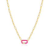 Ania Haie Halskette – Neon Pink Carabiner
