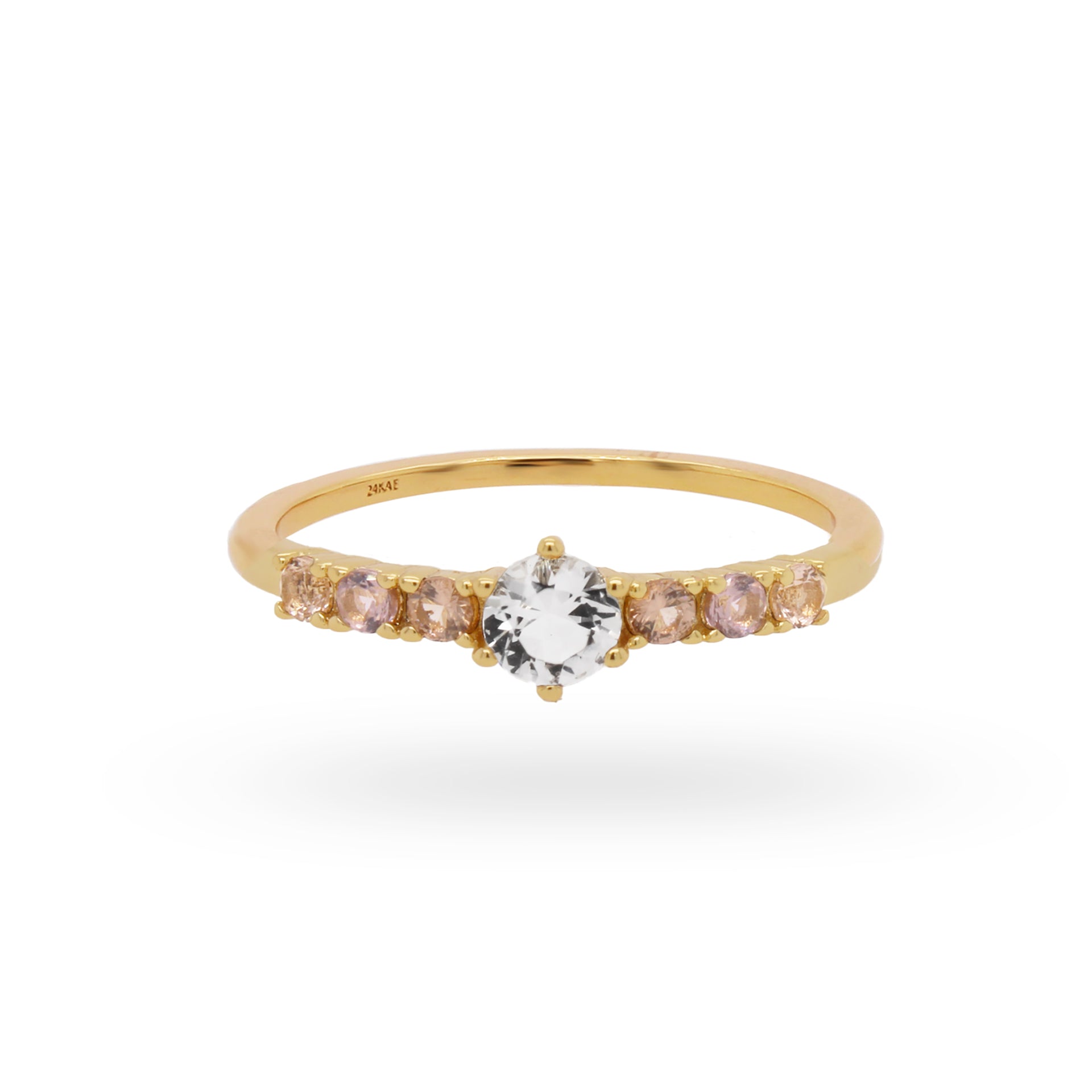 24KAE Ring – Ring with coloured Stones in 54