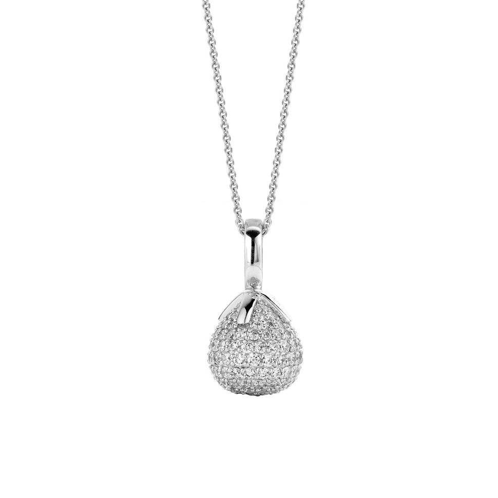 Ti Sento Milano Halskette - The Flower-Bud mit Zirkonia Pavé in der Farbe silber Produktbild