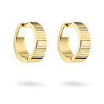 Liebeskind Berlin Creole mit Mix aus glatter und geriffelter Struktur in der Farbe gold Produktbild 