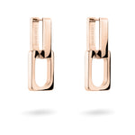 Liebeskind Berlin Creole aus zwei großen rechteckigen roségoldenen Gliedern Produktbild 