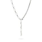 Liebeskind Berlin Halskette aus großer Gliederkette und Panzerkette in der Farbe silber Zusatzbild