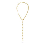 Liebeskind Berlin Halskette aus großer Gliederkette und Panzerkette in der Farbe gold Produktbild