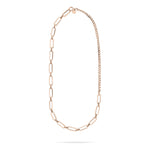 Die LIEBESKIND BERLIN Halskette - Wear it Different von Liebeskind Berlin kombiniert längliche Ovalglieder mit feinen Curb-Links in Roségold - ein moderner Halsschmuck für jeden Anlass.