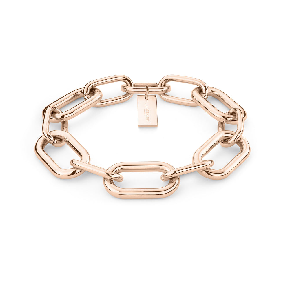 Liebeskind Berlin Armband aus großen, ovalen und roségoldenen Gliedern Produktbild