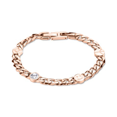Tamaris Armband - Time To Smile; in der Farbe roségold aus Panzerkette mit verschiedenen Glückssymbolen und einem Zirkonia Produktbild