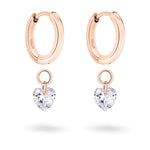 Tamaris Creole - Be My Valentine; Mini-Creole in der Farbe roségold mit herzförmig geschliffenen Zirkonia Zusatzbild