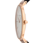 Liebeskind Berlin Armbanduhr mit roségoldenem Gehäuse und rosa Lederband; Produktbild