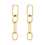 Liebeskind Berlin Ohrhänger mit großen variablen Kettenglieder-Anhängern in der Farbe gold Produktbild