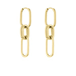 Liebeskind Berlin Ohrhänger mit großen variablen Kettenglieder-Anhängern in der Farbe gold Zusatzbild