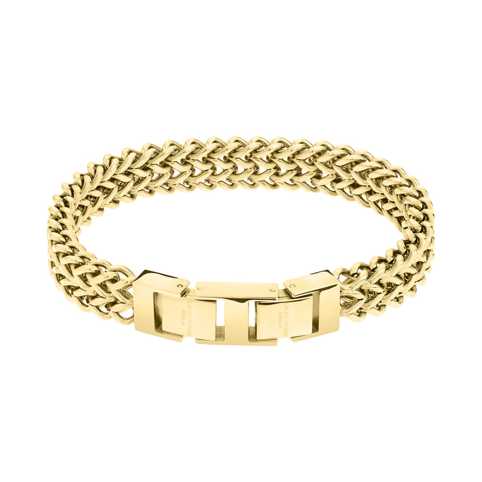 Liebeskind Berlin Armband - The Woven; breites Armband mit grober Struktur in der Farbe gold Produktbild