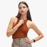 Liebeskind Berlin Armband - The Woven; breites Armband mit grober Struktur in der Farbe roségold Tragebild