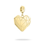 Liebeskind Berlin Charm in Herzform mit geographischen Elementen in der Farbe gold Produktbild 