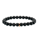 Liebeskind Berlin Armband mit Beads aus schwarzem Turmalin und goldenem Logo mit der Steingröße 8mm Produktbild