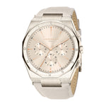 Liebeskind Berlin Armbanduhr mit Zifferblatt und Gehäuse in der Farbe frozen rosé, Chronographenwerk und beigem Lederband; Produktbild