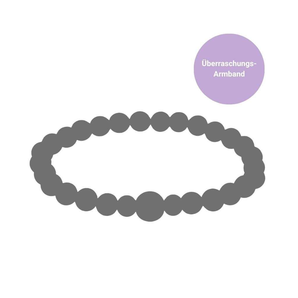 Grafik eines Überraschungs-Armbands für Damen. Die Abbildung dient als Symbolbild – Design, Farben und Steine variieren.