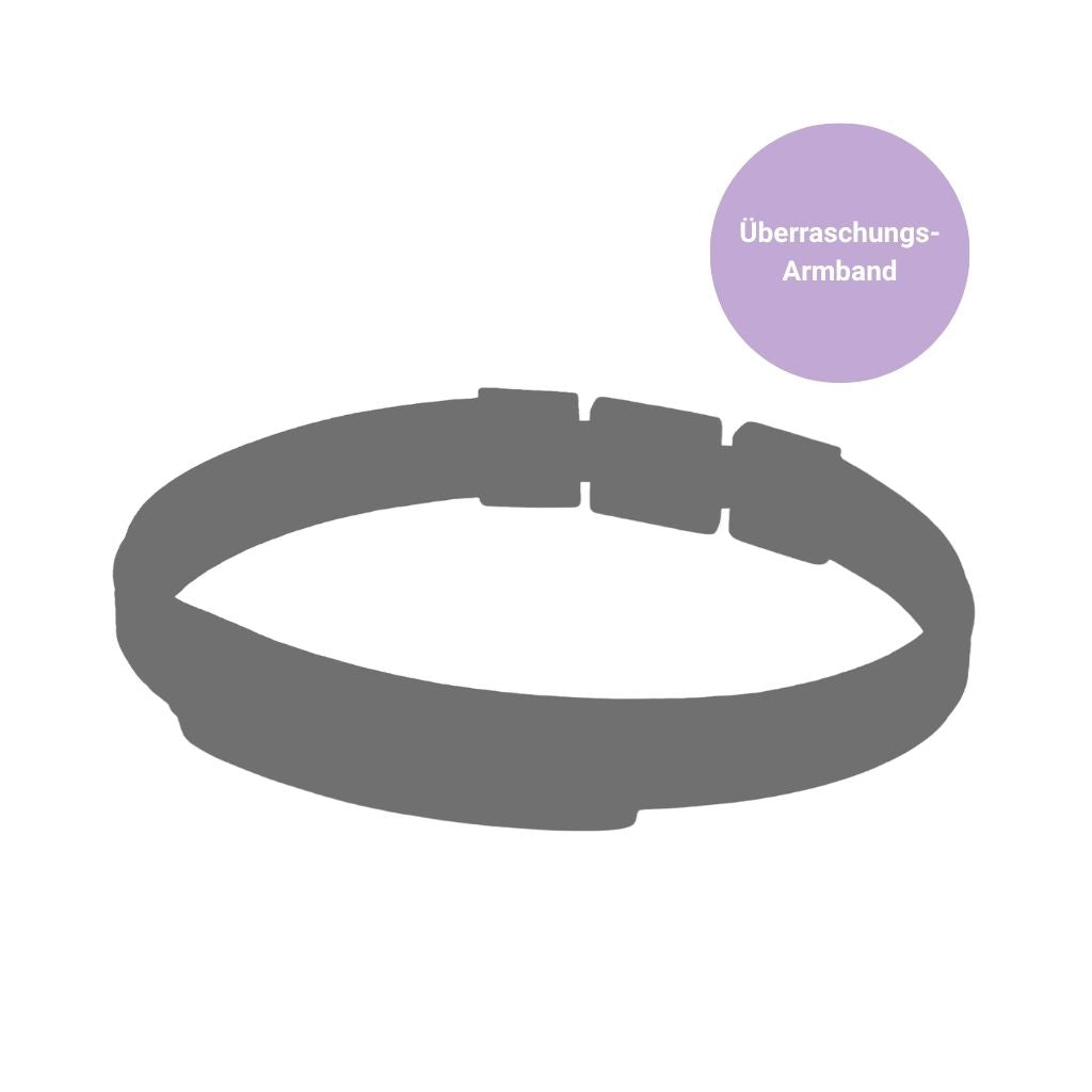 Grafik eines Überraschungs-Lederarmbands für Herren. Die Abbildung dient als Symbolbild – Design und Ausführung variieren.