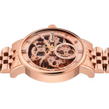 Ingersoll Armbanduhr mit skelettiertem roségoldenem Zifferblatt, roségoldenem Gehäuse und roségoldenem Edelstahlband Zusatzbild