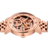 Ingersoll Armbanduhr mit skelettiertem roségoldenem Zifferblatt, roségoldenem Gehäuse und roségoldenem Edelstahlband Zusatzbild