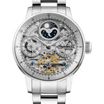 Ingersoll Armbanduhr mit skelettiertem silbernem Zifferblatt, silbernem Gehäuse und silbernem Edelstahlband Produktbild