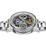 Ingersoll Armbanduhr mit skelettiertem silbernem Zifferblatt, silbernem Gehäuse und silbernem Edelstahlband Zusatzbild