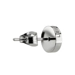 Liebeskind Berlin Ohrstecker mit keeploving-Logo-Gravur in der Farbe silber; Seitenansicht