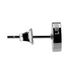 Liebeskind Berlin Ohrstecker mit keeploving-Logo-Gravur in der Farbe silber; Seitenansicht