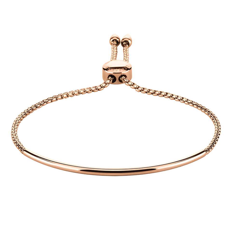 Liebeskind Berlin Armband bestehend aus einer roségoldenen Kette und einem Metallstreifen; Produktbild