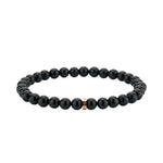 Liebeskind Berlin Armband mit Beads aus schwarzem Turmalin und goldenem Logo mit der Steingröße 6mm Produktbild