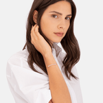 Liebeskind Berlin Armband bestehend aus einer roségoldenen Kette und einem Bead Mix aus Halbedelsteinen; Tragebild