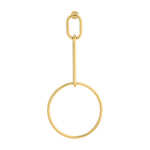 Liebeskind Berlin Ohrhänger in der Farbe gold mit modernem Kettenglied-Design und runden Anhängern; Seitenansicht