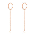 Liebeskind Berlin Ear Cuff mit einer Kette für einen beliebigen Stecker, in der Farbe roségold; Produktbild