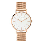 Liebeskind Berlin Armbanduhr mit roségoldenem Gehäuse und roségoldenem Meshband; Produktbild