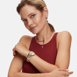 Liebeskind Berlin Armbanduhr - The Classic in midsize Boyfriedgröße in der Farbe roségold Tragebild