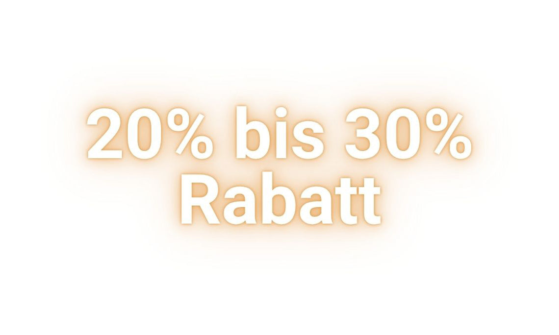 20% bis 30% Rabatt