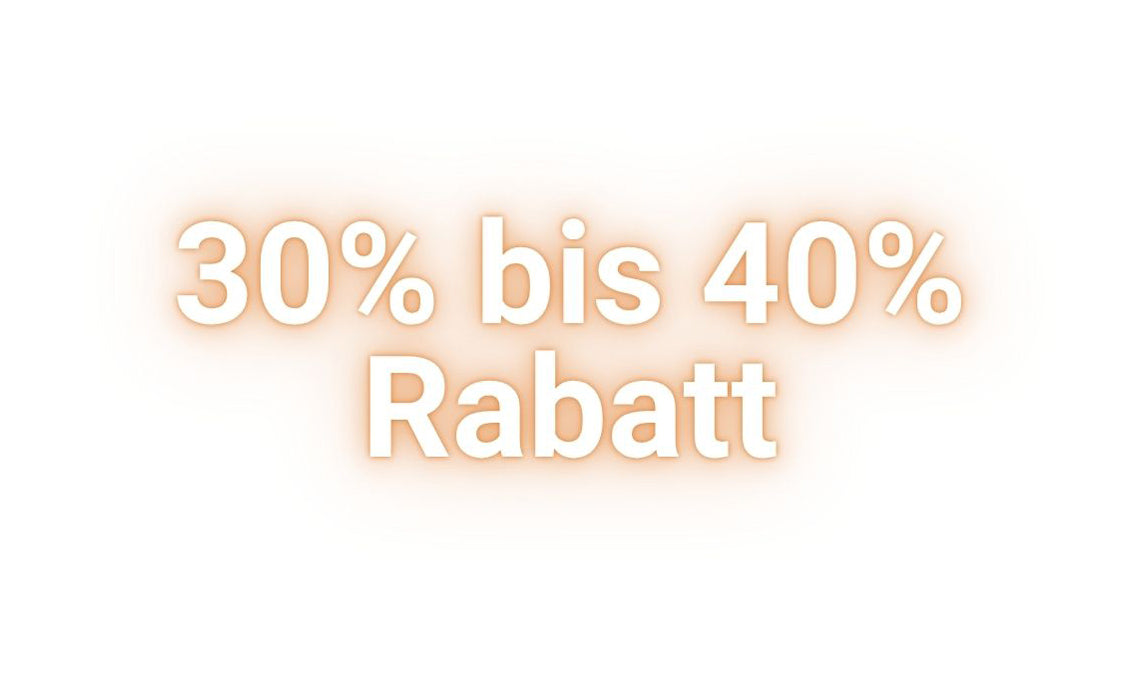 30% bis 40% Rabatt