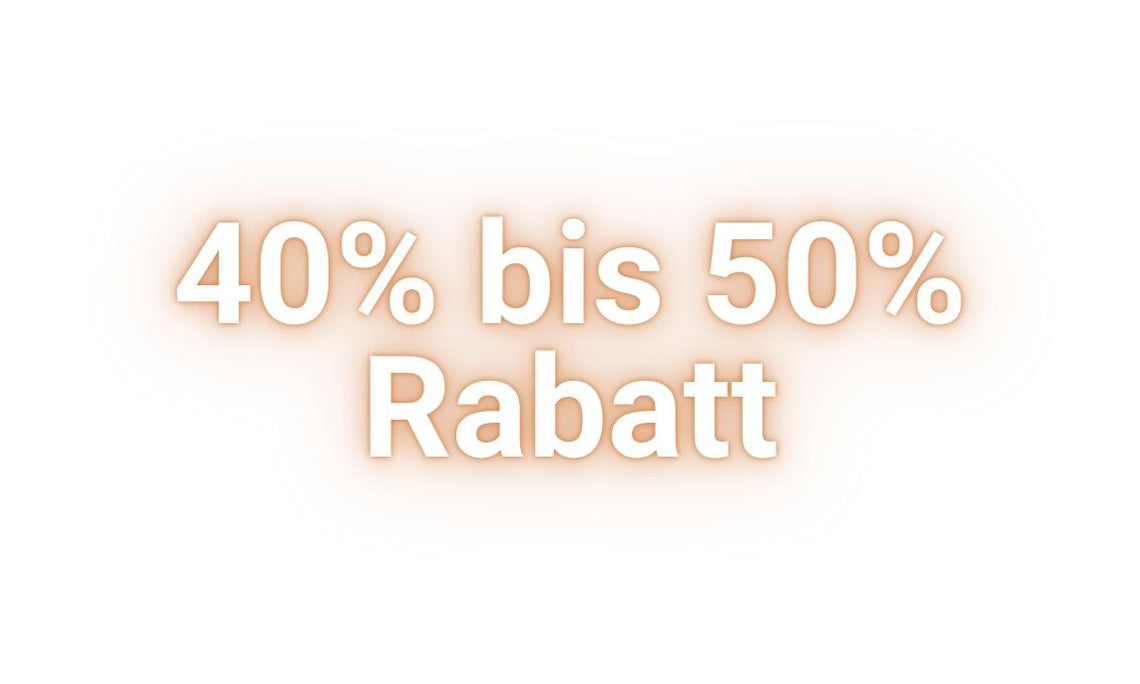 40% bis 50% Rabatt