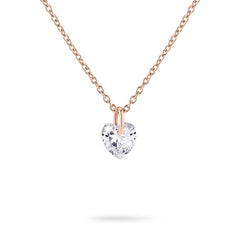 Tamaris Halskette - Be My Valentine; in der Farbe roségold mit feiner Kette und herzförmig geschliffenen Zirkonia Produktbild