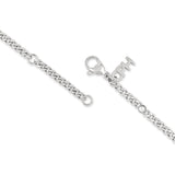 Copenhagen Studios Silberkettenarmband mit Karabinerverschluss und einem baumelnden HDH-Charm - passt perfekt zur COPENHAGEN STUDIOS Halskette - Glittery oder anderen Copenhagen Studios Kettenaccessoires.