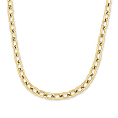 Elegante Halskette mit ovalen Gliedern in schlichtem, klassischem Design-COPENHAGEN STUDIOS Halskette - Basic Chains von Copenhagen Studios auf weißem Grund.