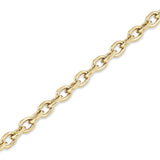Nahaufnahme der COPENHAGEN STUDIOS Halskette - Basic Chains von Copenhagen Studios mit ovalen Gliedern, die vor einem strahlend weißen Hintergrund für einen starken Auftritt sorgen.