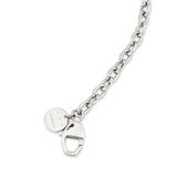 Das COPENHAGEN STUDIOS Armband - Basic Chains von Copenhagen Studios zeichnet sich durch eine auffällige Silberkette, einen runden Anhänger und einen geometrischen Vorhängeschloss-Charme aus - das perfekte Statement-Armband für jeden Stil.