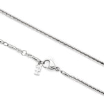 Detailansicht von Verschluss und Logo-Tag des COPENHAGEN STUDIOS Edgy Fine Bracelets in Silber