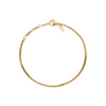 COPENHAGEN STUDIOS Edgy Fine Bracelet in Gold mit filigraner Gliederstruktur und Logo-Tag