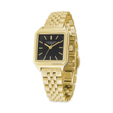 COPENHAGEN STUDIOS Armbanduhr - Vintage Watch von Copenhagen Studios hat ein goldfarbenes Armband und ein schwarzes Zifferblatt, das elegant und zeitlos gestaltet ist.