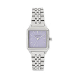 COPENHAGEN STUDIOS Armbanduhr - Die Vintage-Uhr von Copenhagen Studios hat ein silberfarbenes Metallband und ein lavendelfarbenes Zifferblatt mit schlichten Indexen. Sie verbindet klassische Eleganz mit modernem Stil.