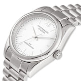 Die COPENHAGEN STUDIOS Armbanduhr - Round Watch von Copenhagen Studios hat ein silbernes Gehäuse, ein weißes Zifferblatt, silberne Indexe und das Markenlogo auf dem Zifferblatt - ein klassisches Design, das zu jedem Anlass passt.