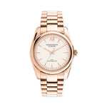COPENHAGEN STUDIOS Damen-Armbanduhr in Roségold mit hellem Zifferblatt und Edelstahlarmband.
